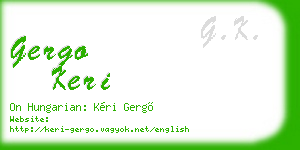 gergo keri business card